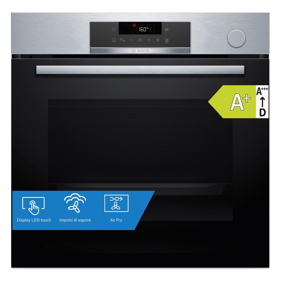 Bosch Serie 4 HRG532BS3 Forno con impulsi di vapore Air Fry Acciao inox Classe A+
