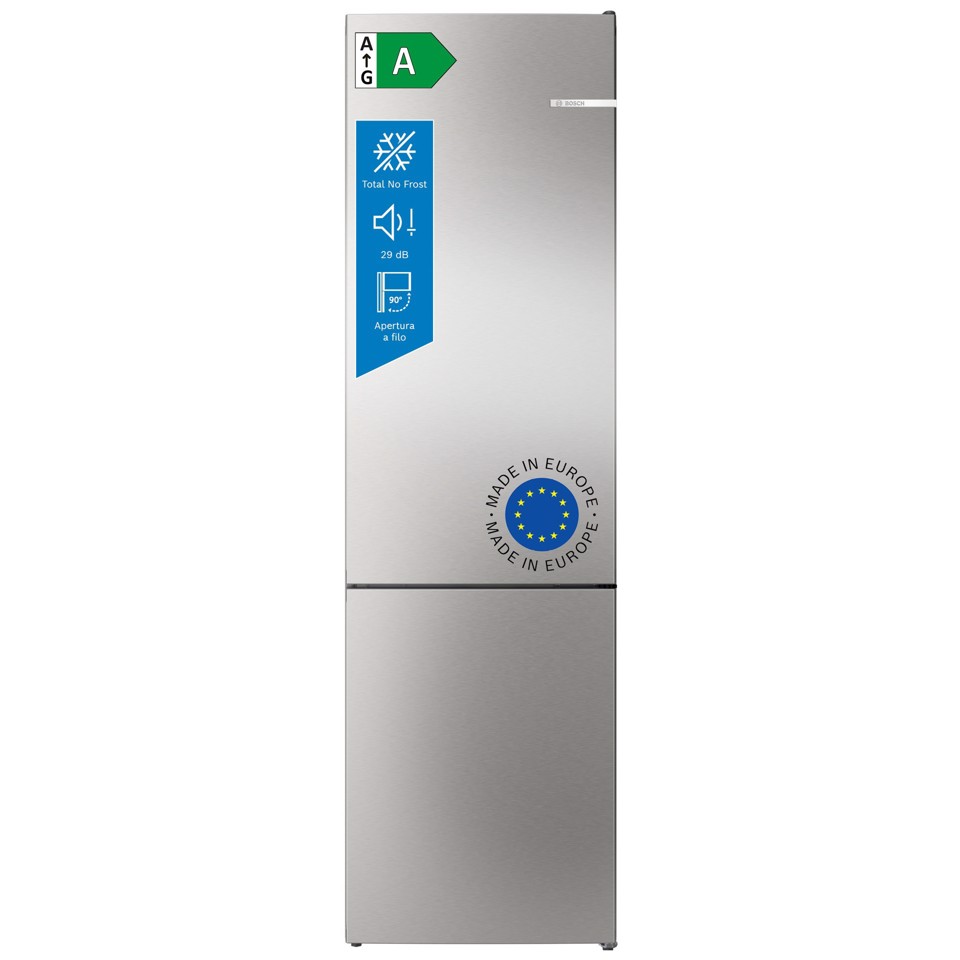 Bosch Serie 4 KGN392I1F Frigorifero Combinato da libera installazione 203 X 60 cm Acciaio anti-impronta Classe A-10%