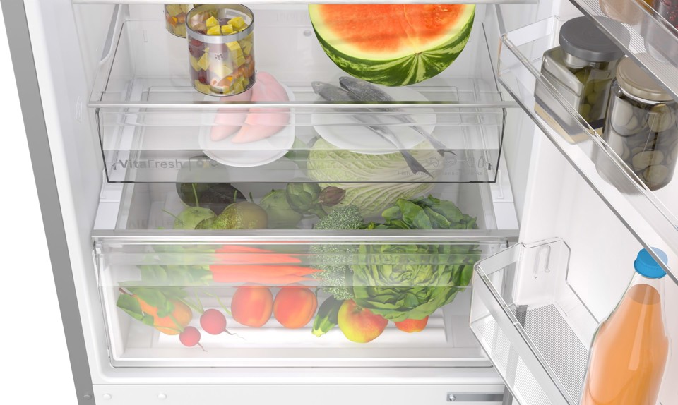 Bosch Serie 4 KGN492IAF , Frigorifero combinato da libera installazione, 203 x 70 cm, Acciaio spazzolato anti-impronta Classe A