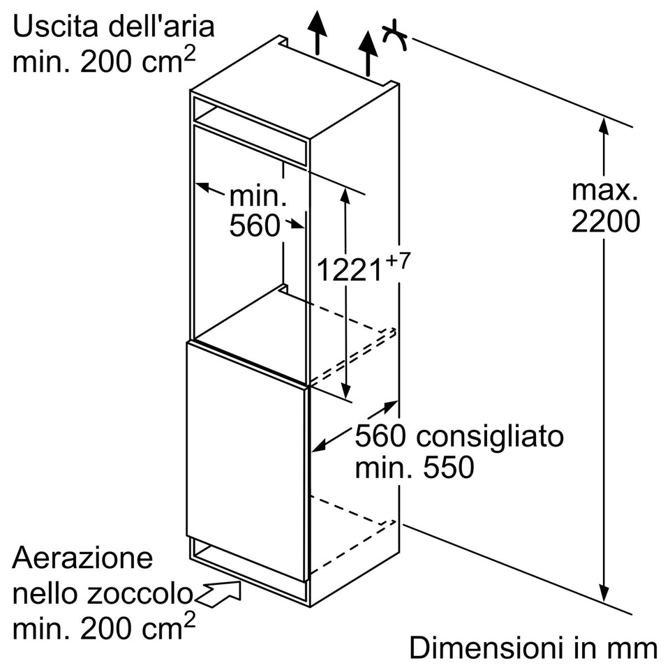 Bosch Serie 4 KIR41VFE0 frigorifero Da incasso 204 L E Bianco