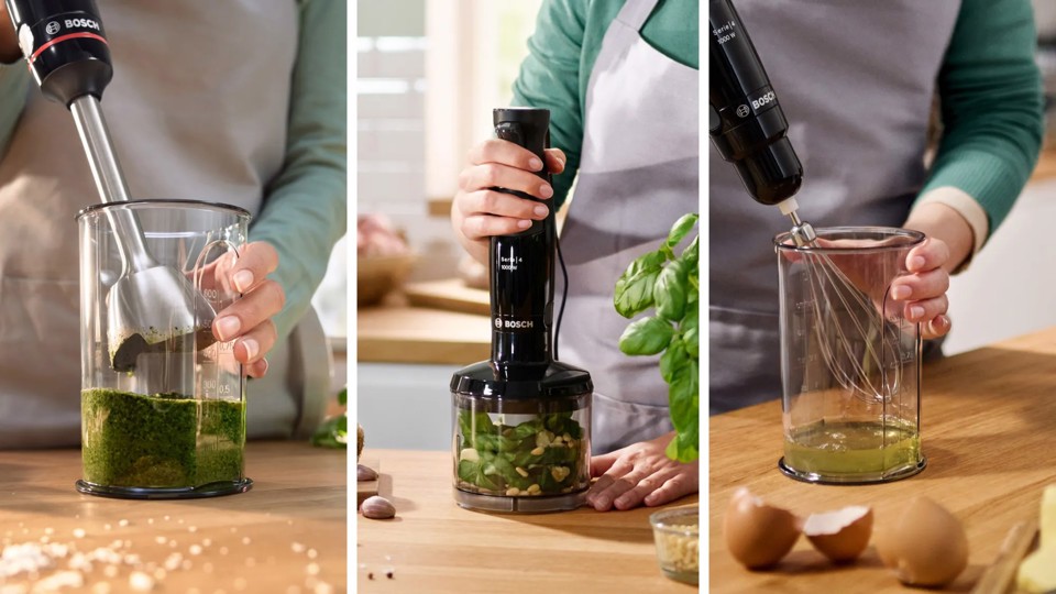 Bosch Serie 4 MSM4B621 frullatore 0,6 L Frullatore ad immersione 1000 W Antracite, Trasparente