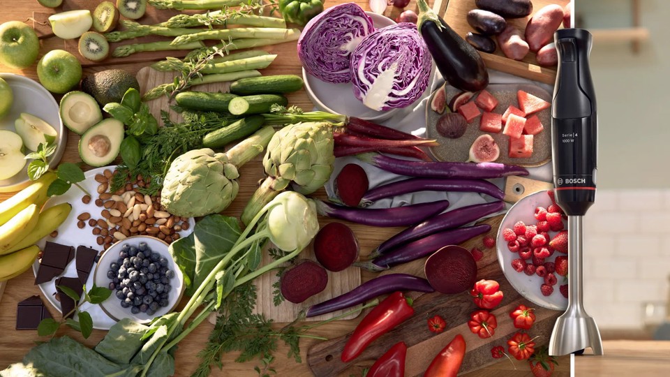 Bosch Serie 4 MSM4B621 frullatore 0,6 L Frullatore ad immersione 1000 W Antracite, Trasparente