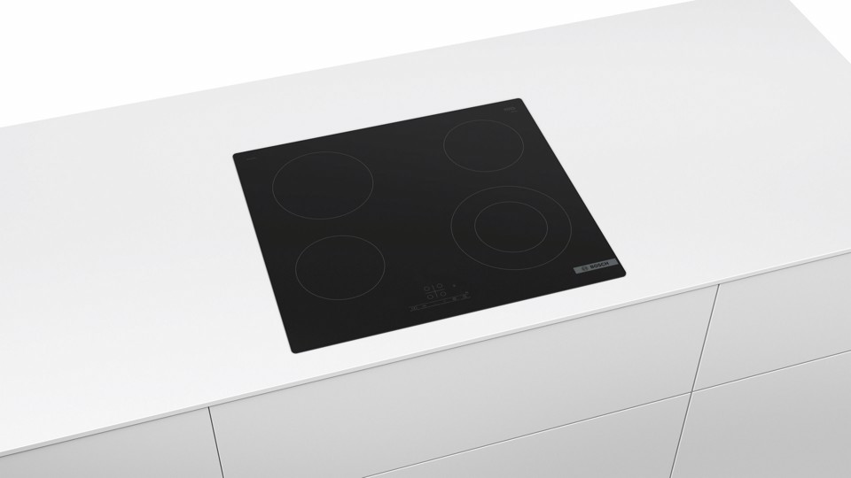 Bosch Serie 4 PKF611BB2E Piano elettrico radiante 60 cm 4 zone Nero