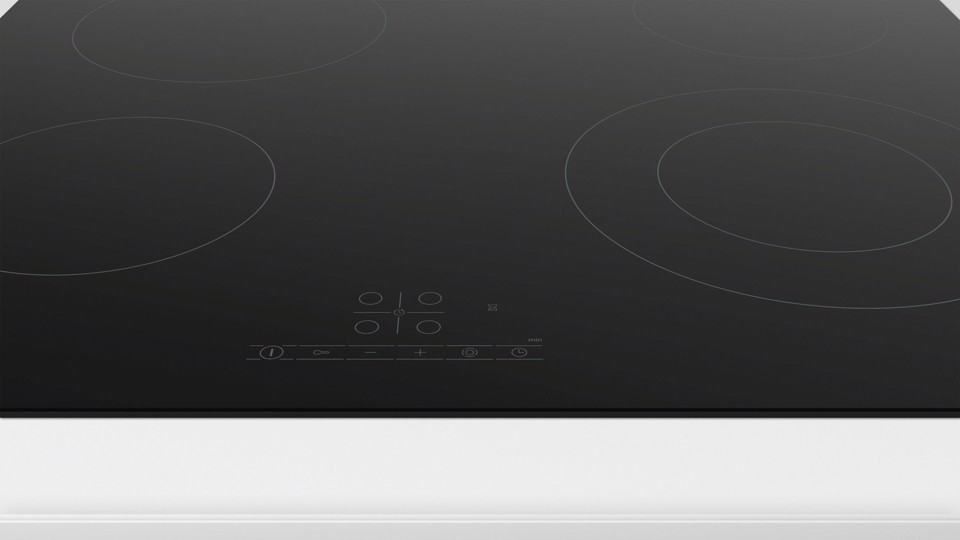 Bosch Serie 4 PKF611BB2E Piano elettrico radiante 60 cm 4 zone Nero