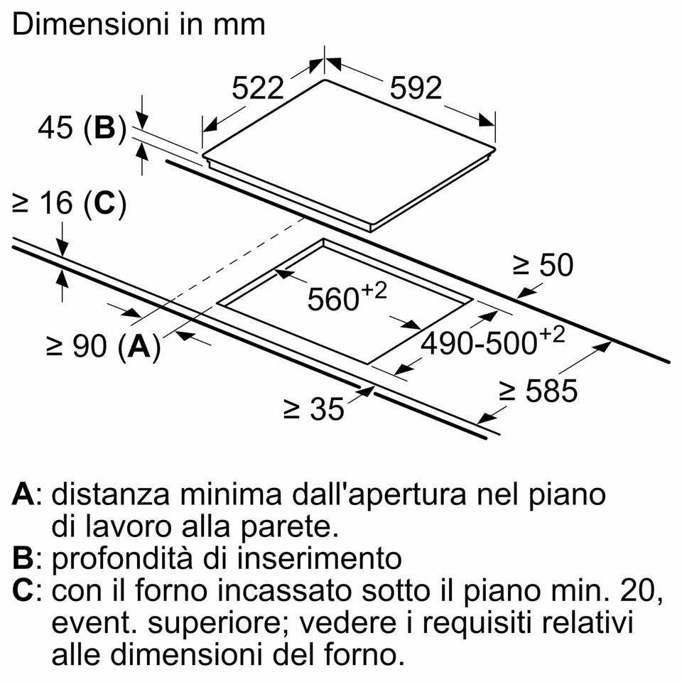 Bosch Serie 4 PKF611BB2E Piano elettrico radiante 60 cm 4 zone Nero