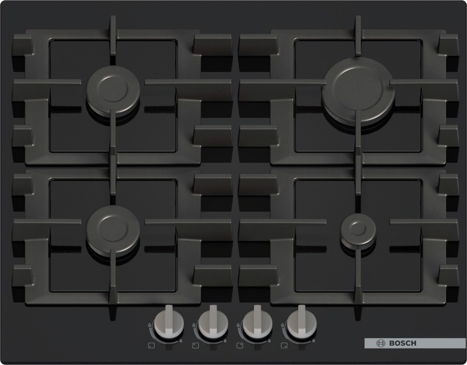 Bosch Serie 4 PNP6B6K40 Piano cottura a gas 60 cm 5 fuochi Vetro Nero