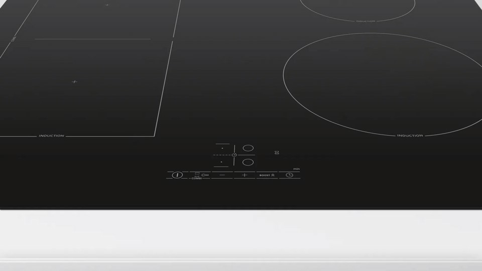 Bosch Serie 4 PVS61RBB5E Piano cottura a induzione 60 cm CombInduction Nero