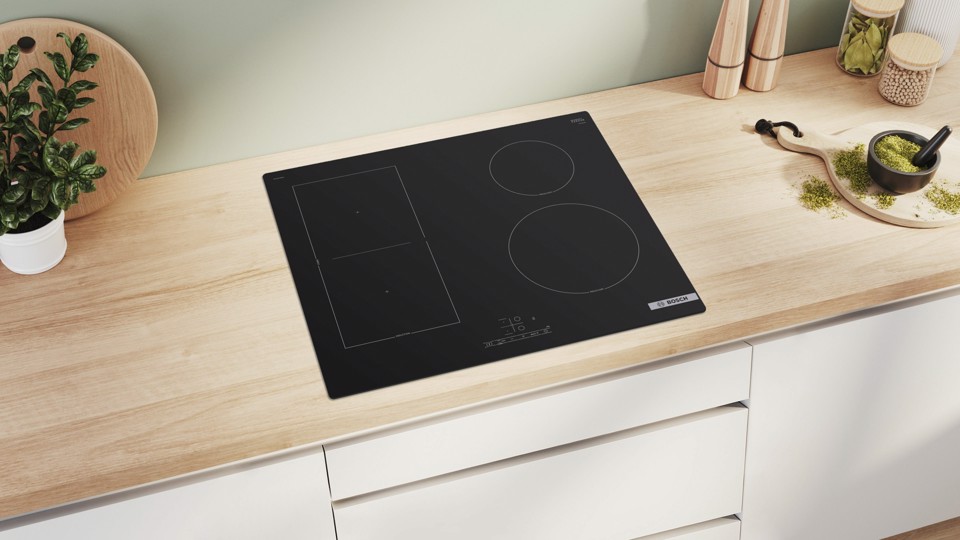 Bosch Serie 4 PVS61RBB5E Piano cottura a induzione 60 cm CombInduction Nero