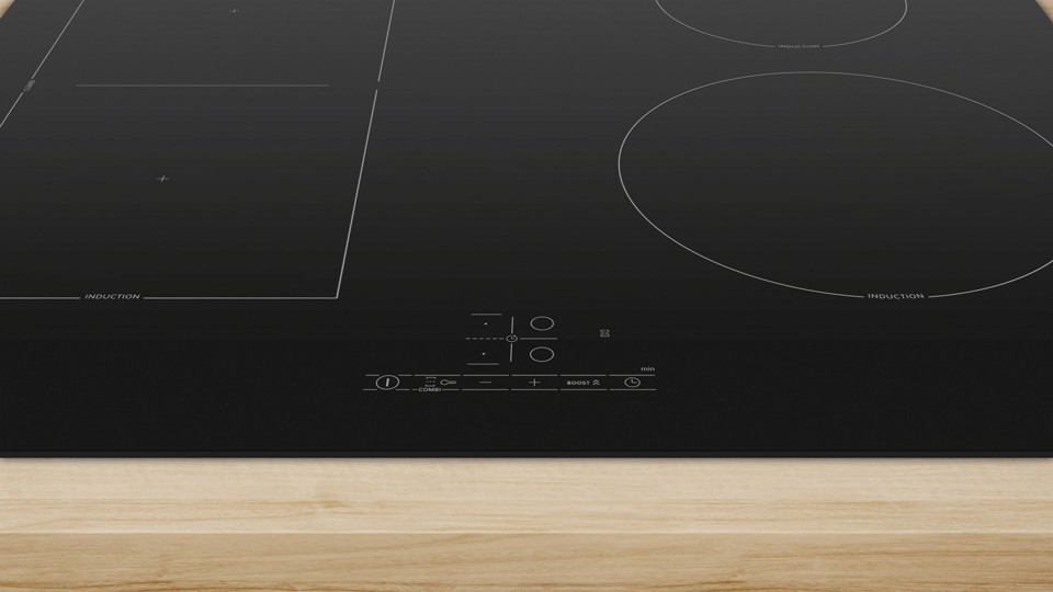 Bosch Serie 4 PVS61RBB5E Piano cottura a induzione 60 cm CombInduction Nero