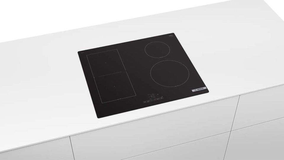 Bosch Serie 4 PVS61RBB5E piano cottura Nero Da incasso 60 cm Piano cottura a induzione 4 Fornello(i)