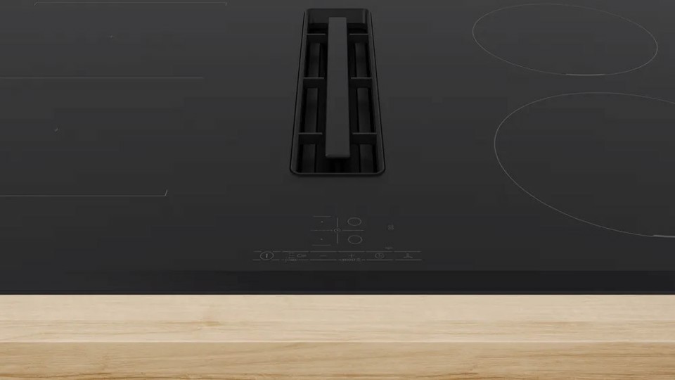 Bosch Serie 4 PVS831B16E Piano con cappa integrata 80 cm CombInduction Nero Classe B