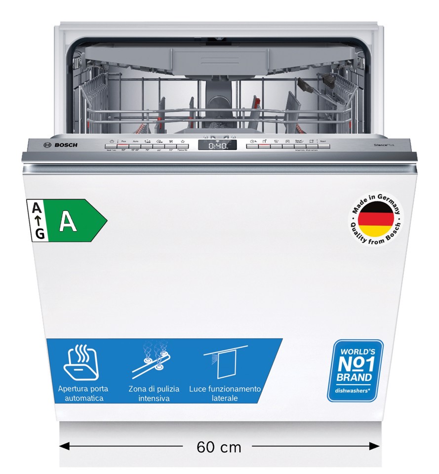 Bosch Serie 4 SMH4ECX27E Lavastoviglie da incasso a scomparsa totale Cerniere sliding 14 coperti Classe A