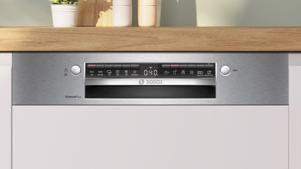 Bosch Serie 4 SMI4EVS08E Lavastoviglie da incasso con frontalino 14 coperti Acciaio spazzolato Classe B