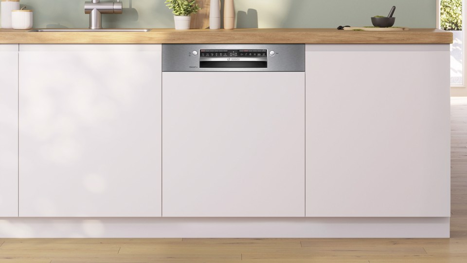 Bosch Serie 4 SMI4EVS08E Lavastoviglie da incasso con frontalino 14 coperti Acciaio spazzolato Classe B