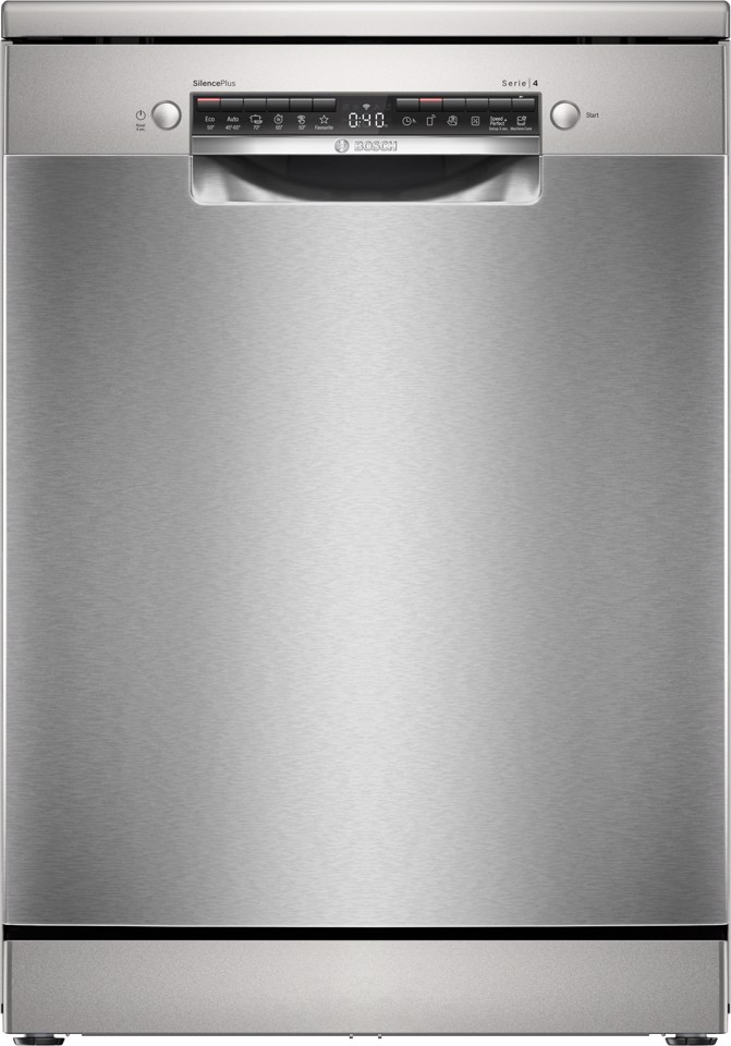 Bosch Serie 4 SMS4EMI06E Lavastoviglie da libera installazione 14 coperti Acciaio spazzolato anti-impronta Classe B