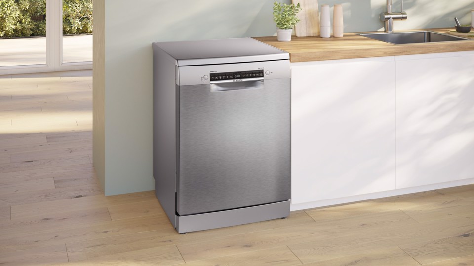 Bosch Serie 4 SMS4EVI08E Lavastoviglie da libera installazione 14 coperti Acciaio spazzolato anti-impronta Classe B