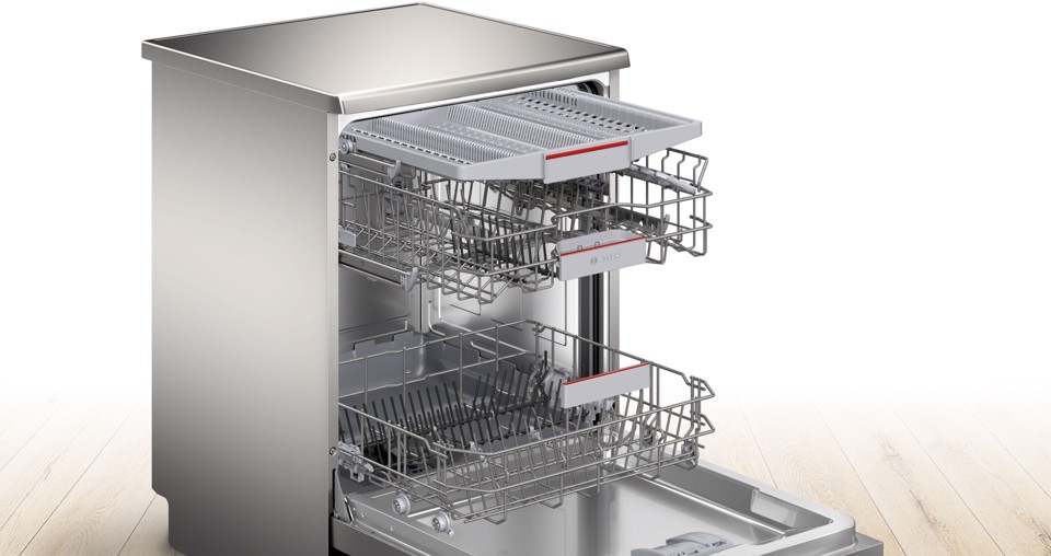 Bosch Serie 4 SMS4EVI08E Lavastoviglie da libera installazione 14 coperti Acciaio spazzolato anti-impronta Classe B