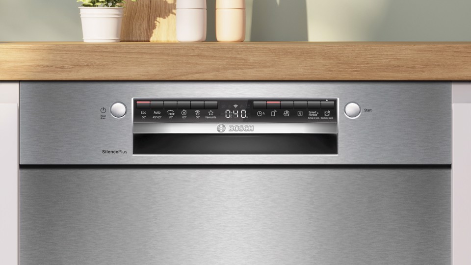 Bosch Serie 4 SMU4EVS08E Lavastoviglie da incasso sottopiano 14 coperti Acciaio spazzolato Classe B