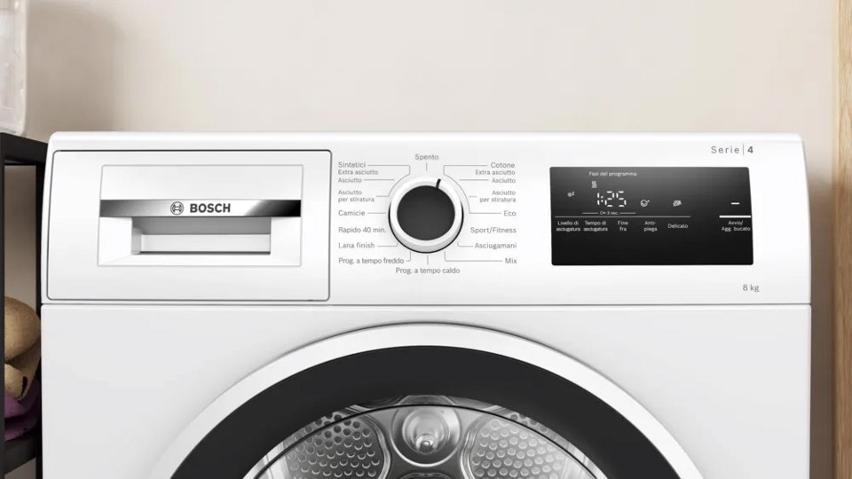Bosch Serie 4 WTH85218II Asciugatrice a pompa di calore 8 kg Bianco