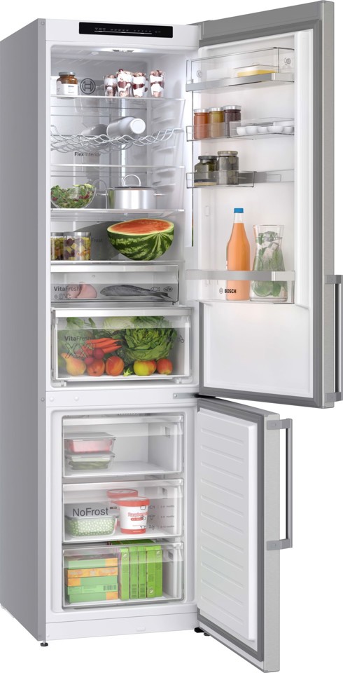 Bosch Serie 6 KGN39AIAU , Frigorifero combinato da libera installazione, 203 x 60 cm, Acciaio spazzolato anti-impronta Classe A