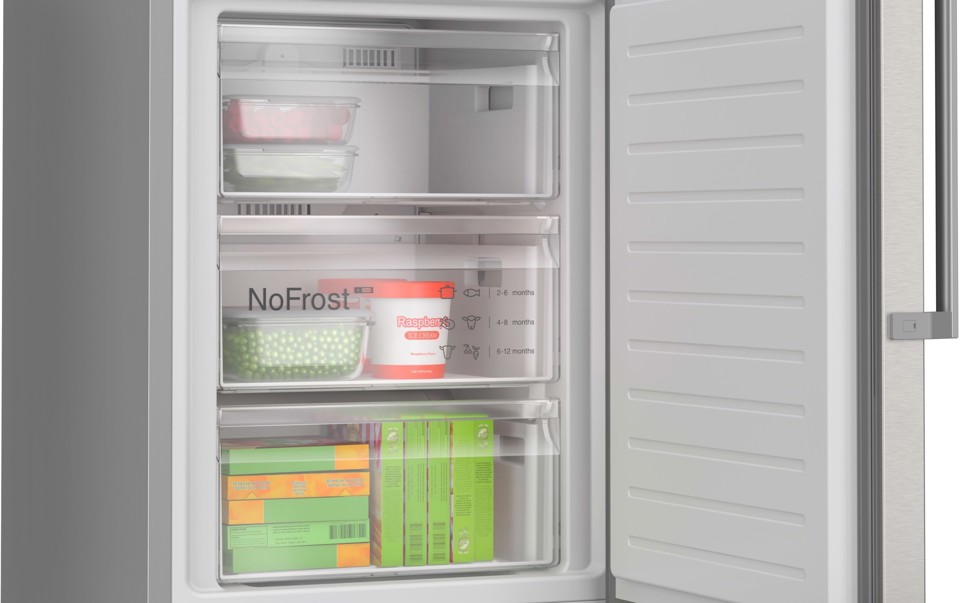 Bosch Serie 6 KGN39AIAU , Frigorifero combinato da libera installazione, 203 x 60 cm, Acciaio spazzolato anti-impronta Classe A
