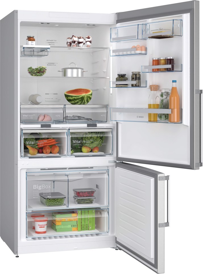 Bosch Serie 6 KGN86AIDR Frigorifero Combinato da libera installazione 186 x 86 cm Acciaio anti-impronta Classe D