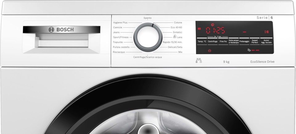 Bosch Serie 6 Lavatrice a carica frontale, , 9 kg, 1400 g/min., Cl. A, Doppio attacco, Top removibile.