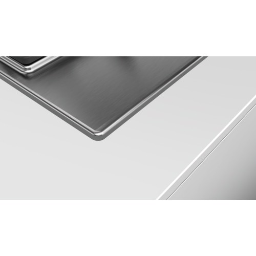 Bosch Serie 6 PCP6A5B90 piano cottura Nero, Acciaio inossidabile Da incasso Gas 4 Fornello(i)