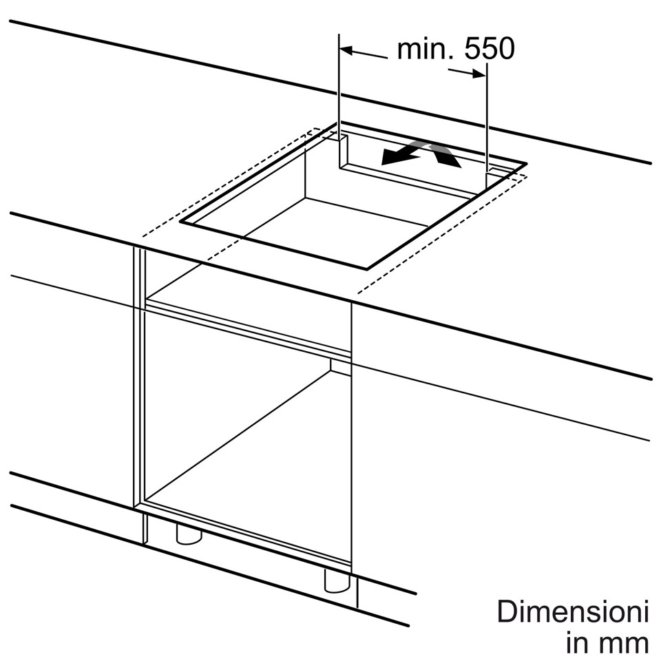 Bosch Serie 6 PIX631HC1E Piano cottura a induzione 60 cm FlexInduction Nero