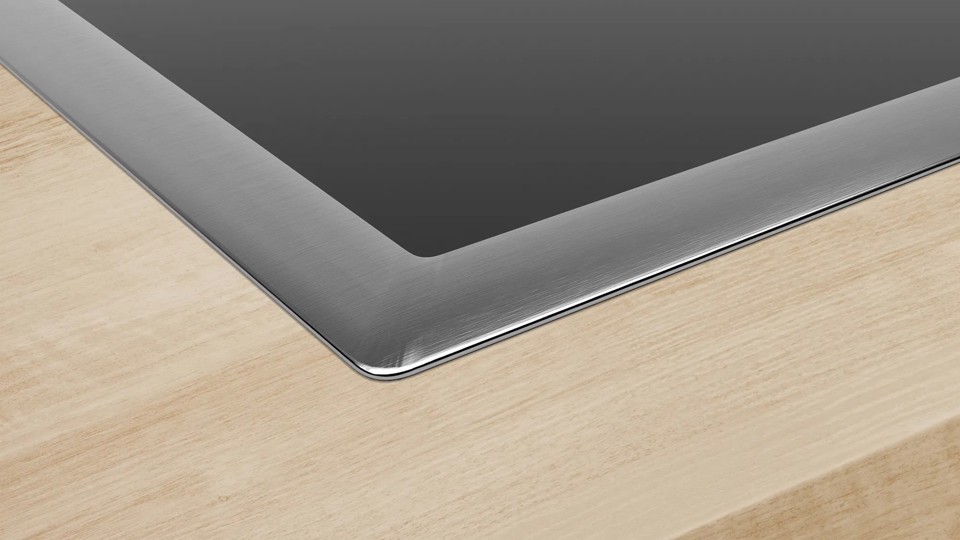 Bosch Serie 6 PVS845FB5E piano cottura Nero, Acciaio inossidabile Da incasso 80 cm Piano cottura a induzione 4 Fornello(i)