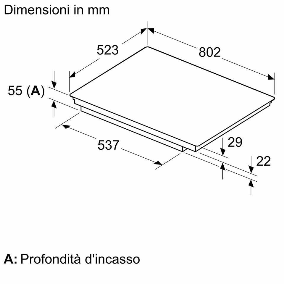 Bosch Serie 6 PVS845HB1E Piano cottura a induzione 80 cm CombInduction Nero