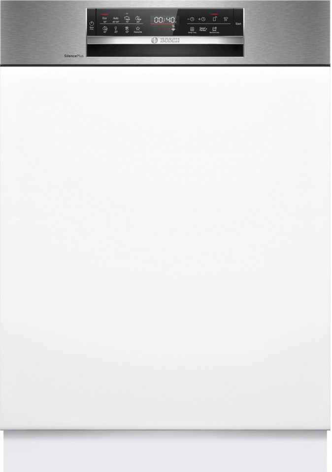 Bosch Serie 6 SMI6ECS12E Lavastoviglie da incasso con frontalino 60 cm Acciaio spazzolato Classe A