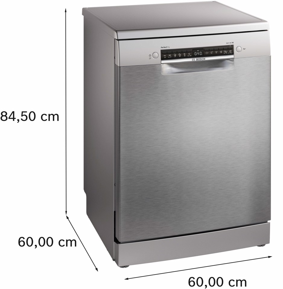 Bosch Serie 6 SMS6ZCI10E Lavastoviglie da libera installazione 14 coperti Acciaio spazzolato anti-impronta Classe B