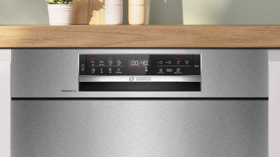 Bosch Serie 6 SMU6ECS12E Lavastoviglie da incasso sottopiano 14 coperti Acciaio spazzolato Classe A