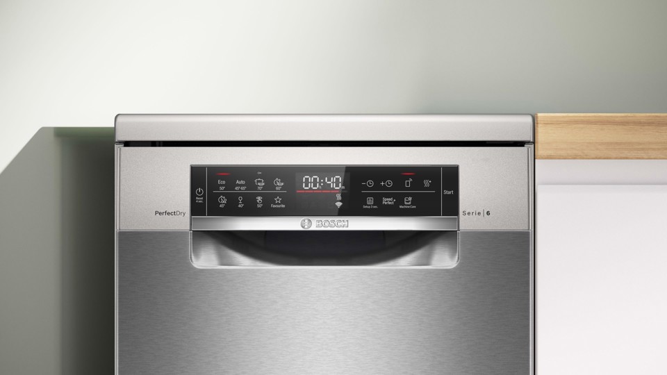 Bosch Serie 6 SPS6YMI14E Lavastoviglie da libera installazione 45 cm Acciaio spazzolato anti-impronta Classe B
