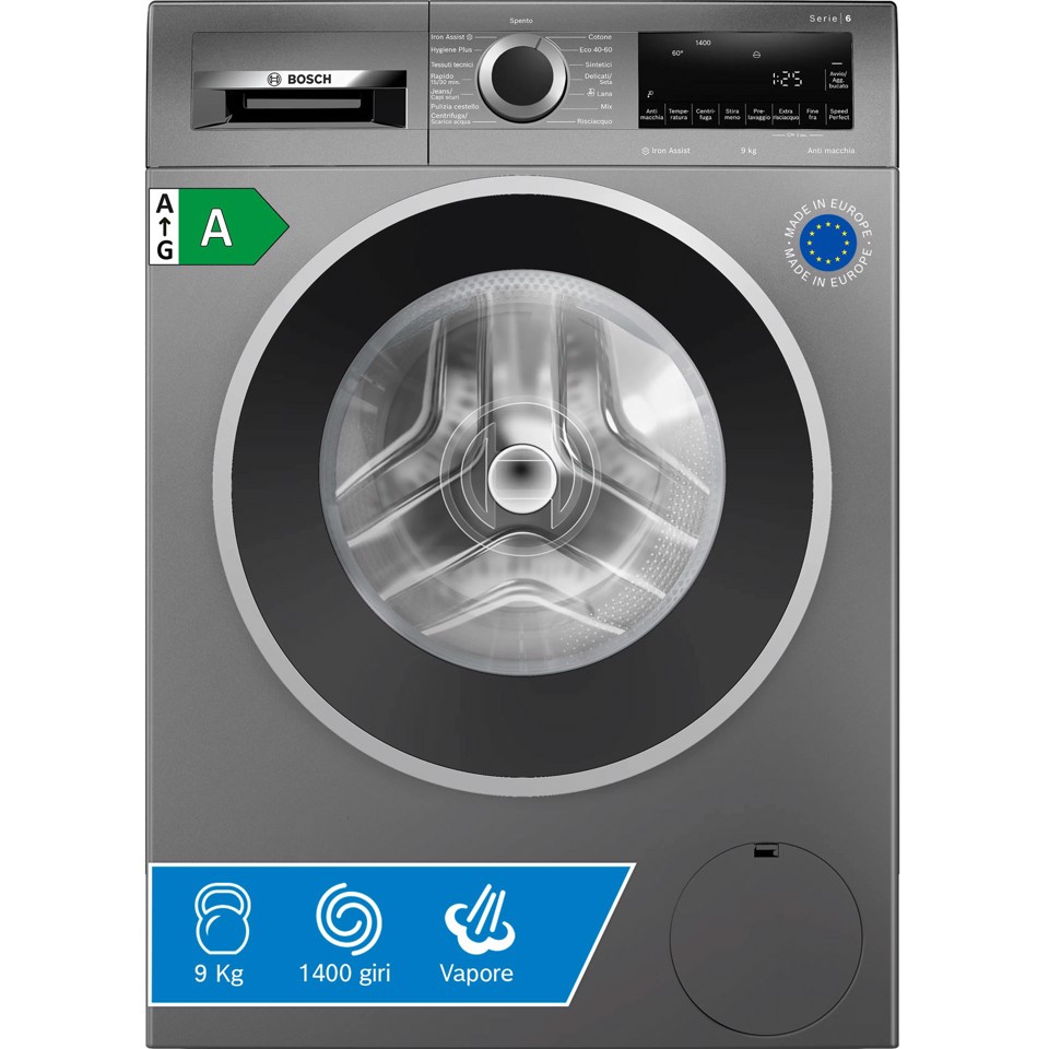 Bosch Serie 6 WGG244ZRIT Lavatrice a carica frontale 9kg 1400g/min Antracite Classe A
