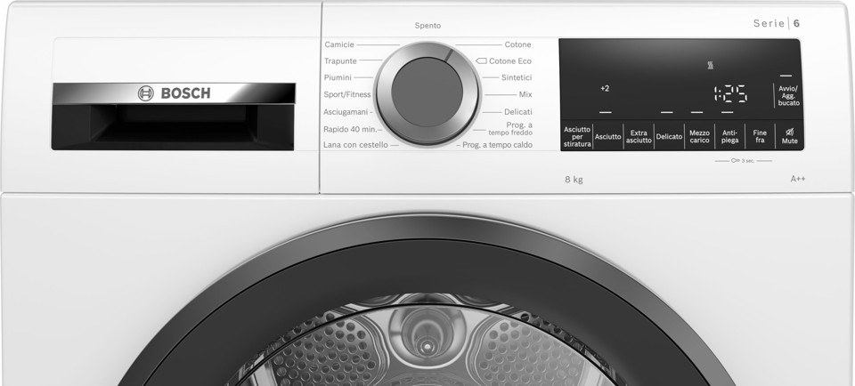 Bosch Serie 6 WQG23100IT Asciugatrice a pompa di calore 8 kg Bianco