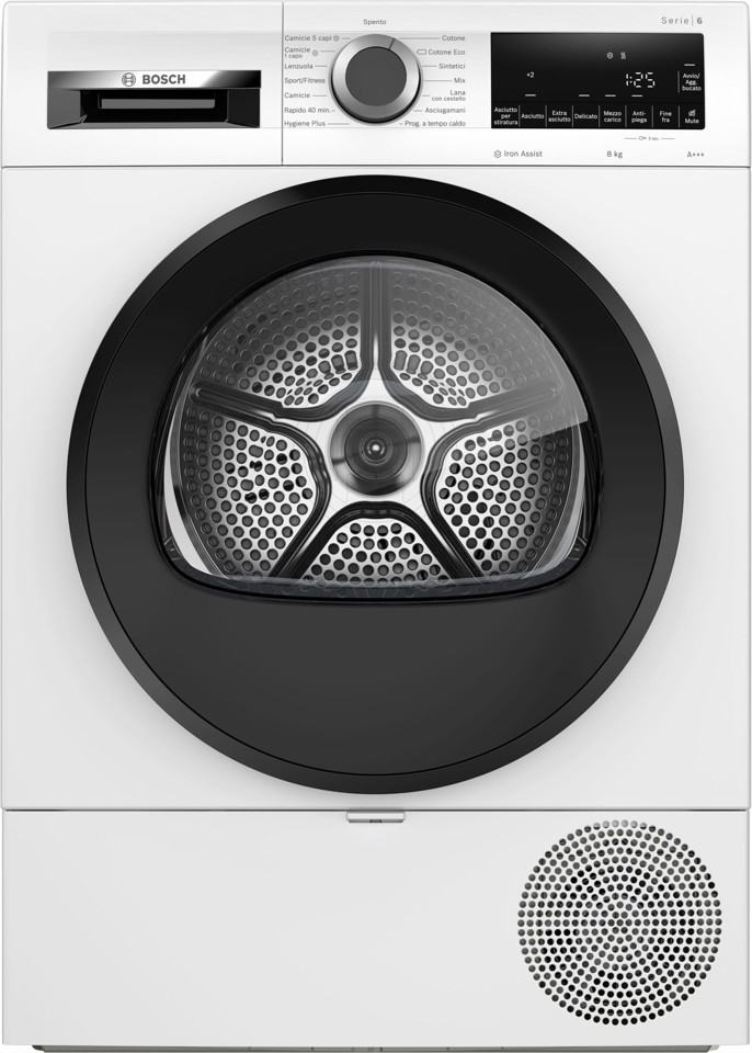 Bosch Serie 6 WQG233C0IT Asciugatrice a pompa di calore 8 kg Bianco