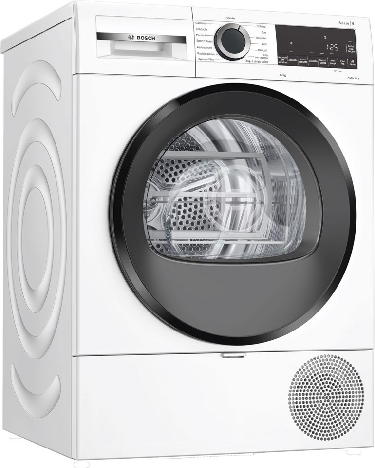 Bosch Serie 6 WQG233D1II asciugatrice Libera installazione Caricamento frontale 8 kg Bianco