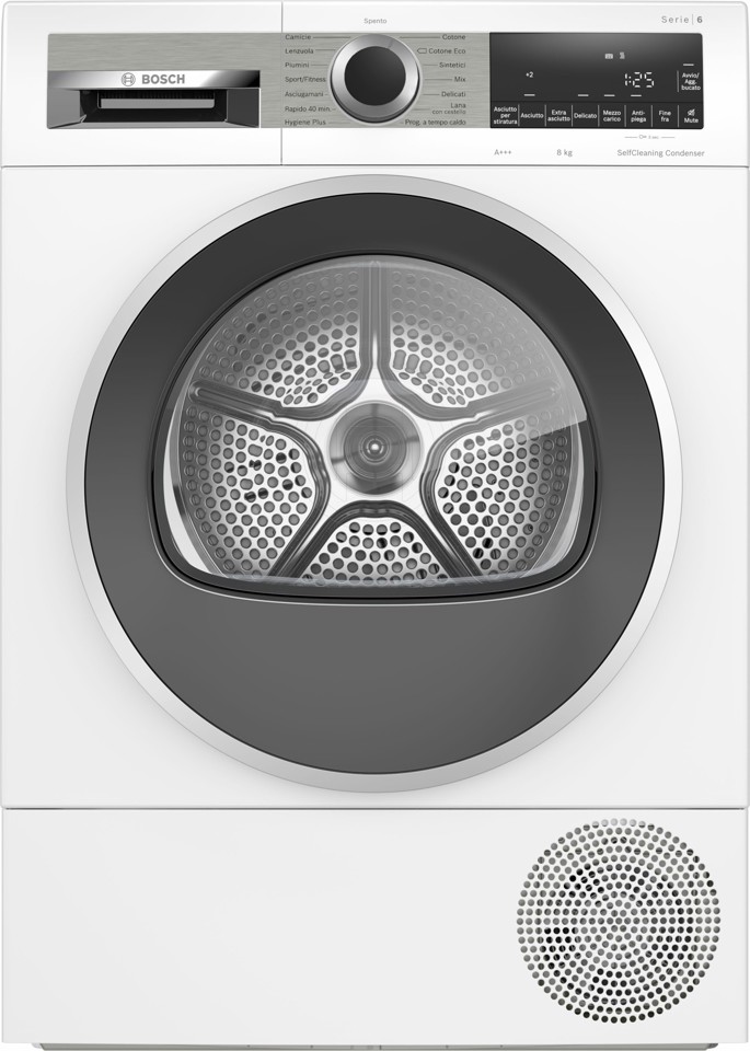 Bosch Serie 6 WQG235D0IT Asciugatrice a pompa di calore 8 kg Bianco