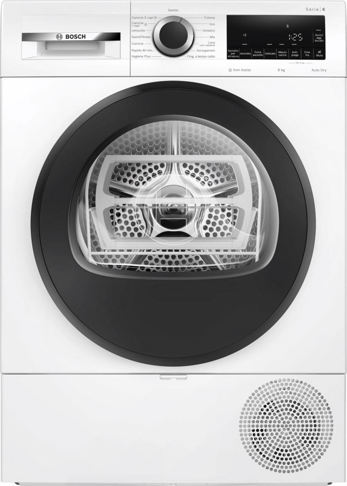 Bosch Serie 6 WQG243C0II Asciugatrice a pompa di calore 9 kg Bianco