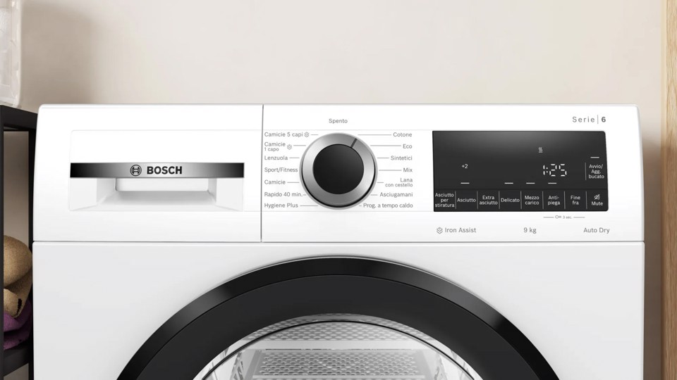 Bosch Serie 6 WQG243C0II Asciugatrice a pompa di calore 9 kg Bianco
