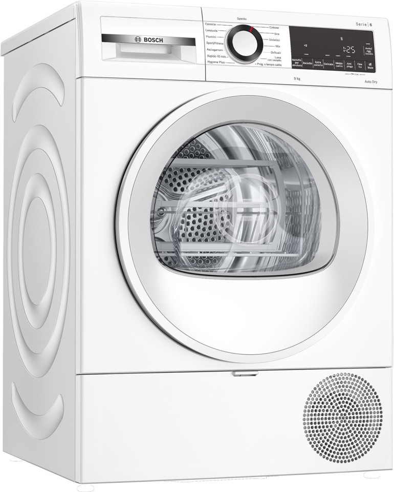 Bosch Serie 6 WQG243D6IT asciugatrice Libera installazione Caricamento frontale 9 kg Bianco
