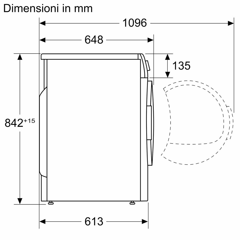 Bosch Serie 6 WQG243D6IT asciugatrice Libera installazione Caricamento frontale 9 kg Bianco