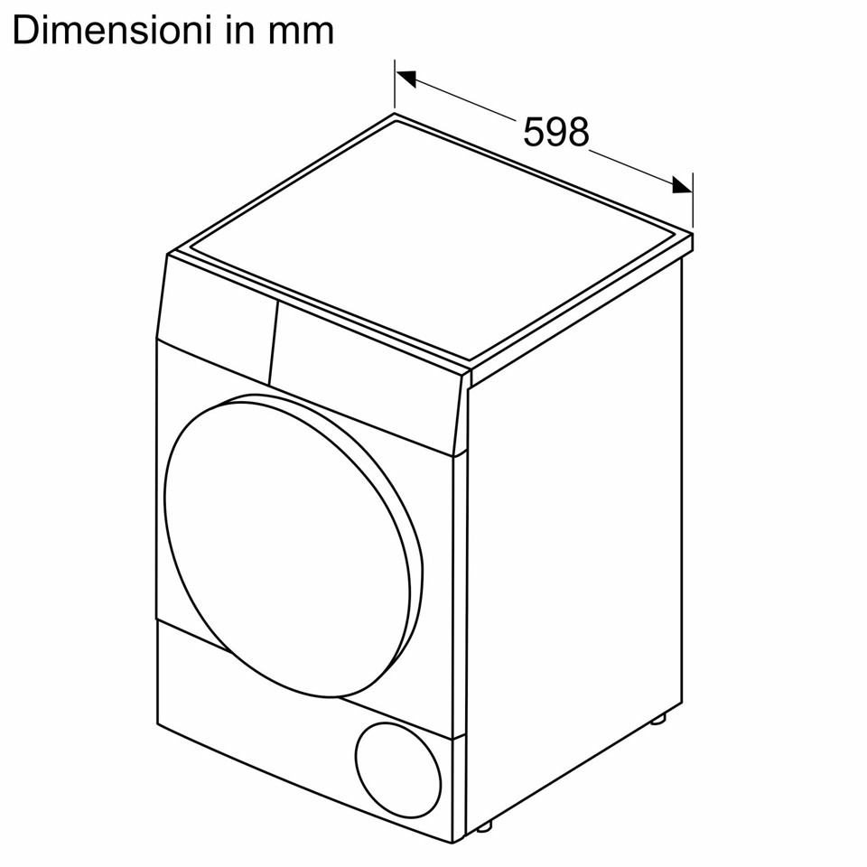Bosch Serie 6 WQG243D6IT asciugatrice Libera installazione Caricamento frontale 9 kg Bianco