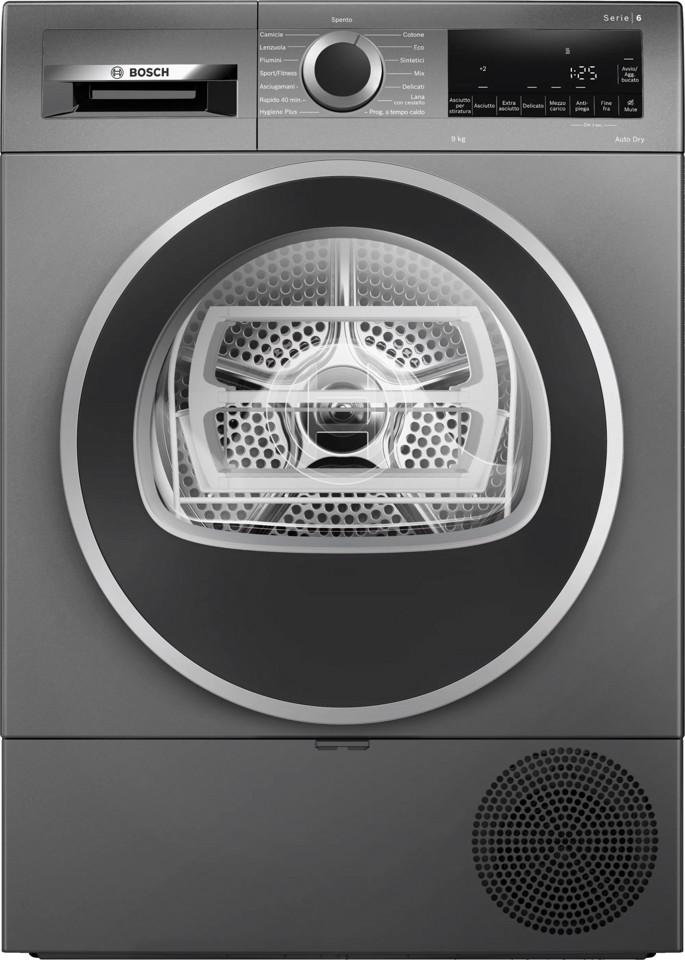 Bosch Serie 6 WQG243DRII Asciugatrice a pompa di calore 9 kg Antracite
