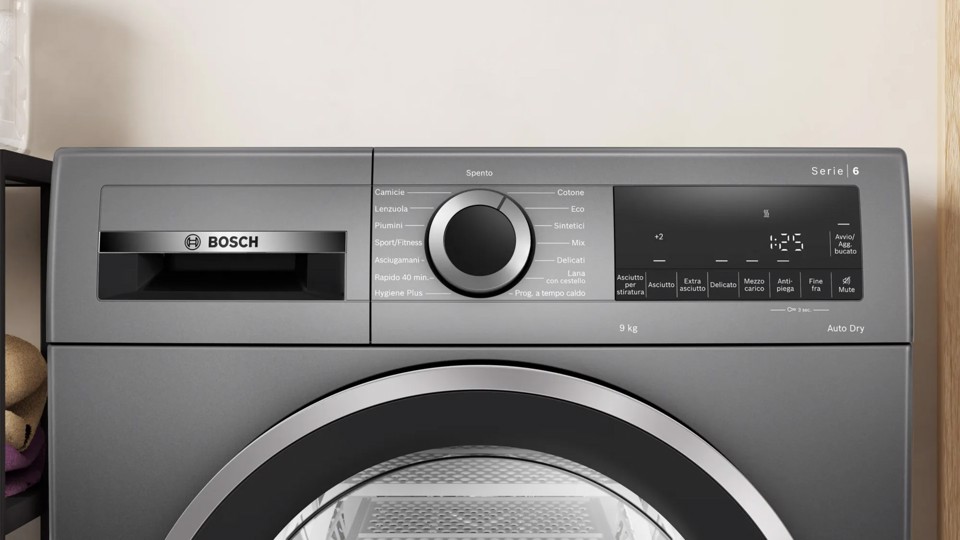 Bosch Serie 6 WQG243DRII Asciugatrice a pompa di calore 9 kg Antracite