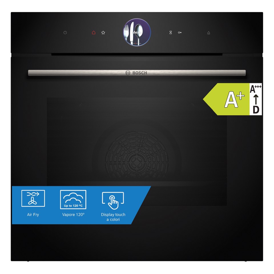 Bosch Serie 8 HSG7261B1 Forno a vapore Air Fry Nero Classe A+