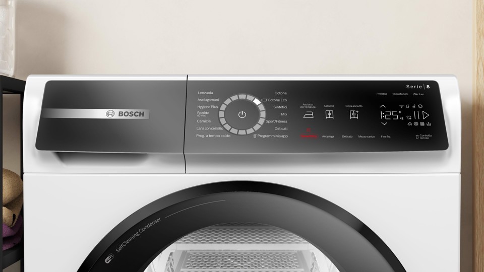 Bosch Serie 8 WQB235B0IT Asciugatrice a pompa di calore 8 kg Bianco