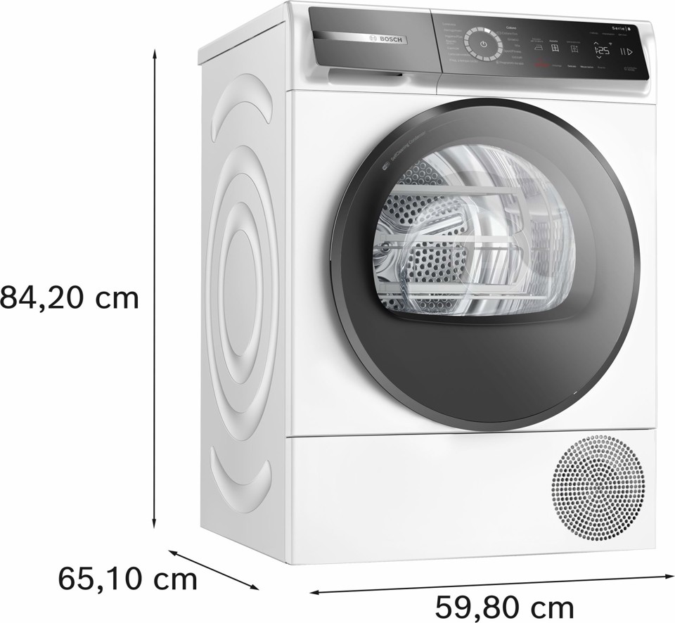 Bosch Serie 8 WQB245B0IT Asciugatrice a pompa di calore 9 kg Bianco